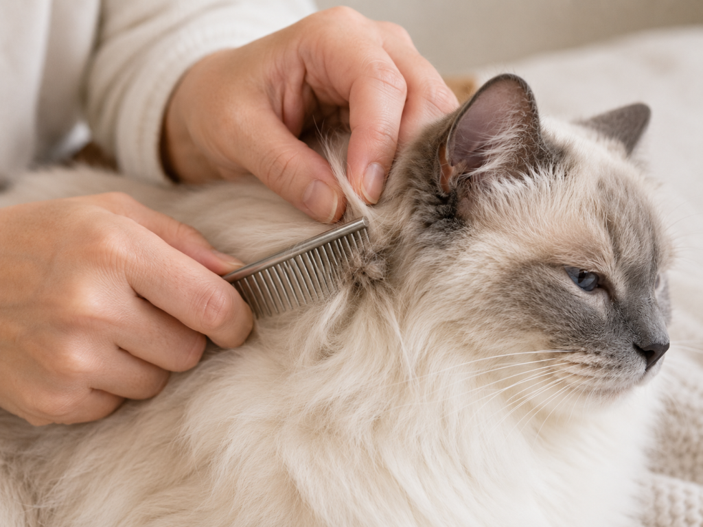 Removing mats from a Ragdoll cat coat safely